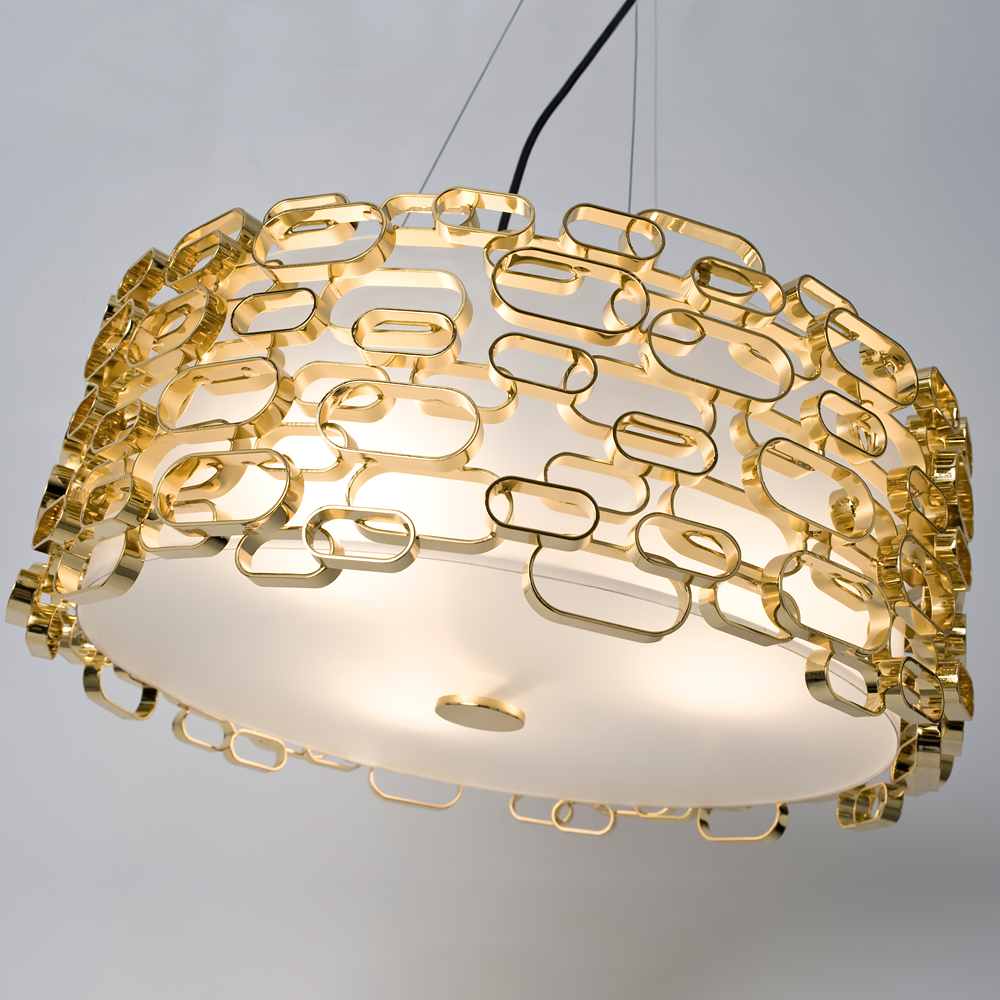 Modern Gold Plated Geometric Ceiling Light