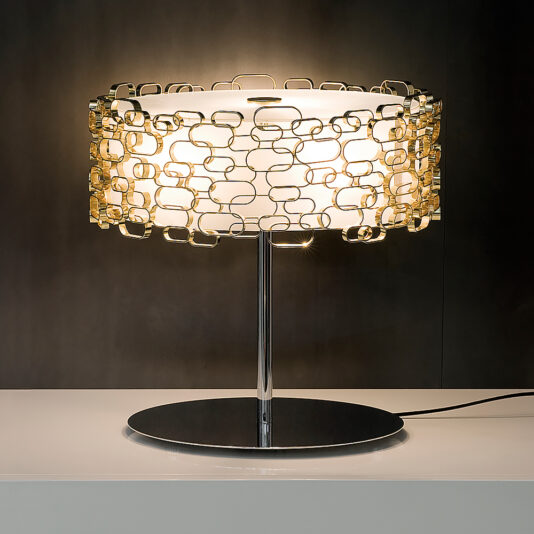 Modern Silver Geometric Ceiling Light Modern Gold Plated Geometric Table Lamp