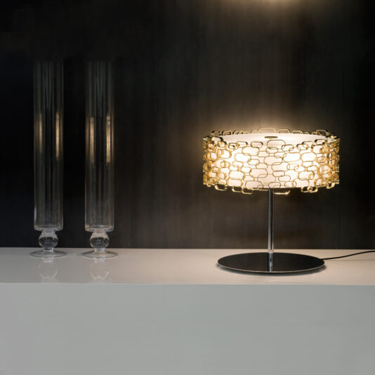 Modern Silver Geometric Ceiling Light Modern Gold Plated Table Lamp