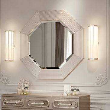 Modern Italian Art Deco Inspired Octagonal Mirror Modern Italian Art Deco Inspired Octagonal Mirror