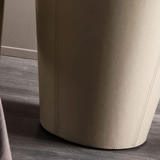 Modern Italian Round Leather Bedside Table Modern Italian Round Leather Bedside Table