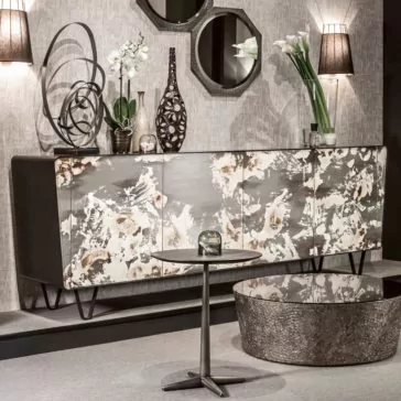 Modern Italian Decorated Bronze Sideboard Modern Italian Decorated Bronze Sideboard