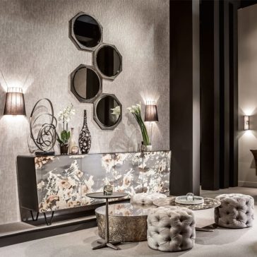 Modern Italian Decorated Bronze Sideboard Modern Italian Decorated Bronze Sideboard