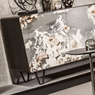 Modern Italian Decorated Bronze Sideboard Modern Italian Decorated Bronze Sideboard