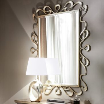 Modern Italian Designer Champagne Leaf Mirror Modern Italian Designer Champagne Leaf Mirror