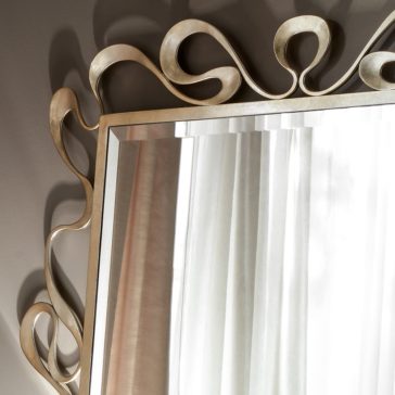 Modern Italian Designer Champagne Leaf Mirror Modern Italian Designer Champagne Leaf Mirror