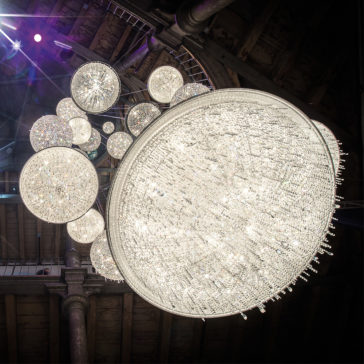 Contemporary Round Crystal Chandelier Modern Italian Designer Crystal Chandelier