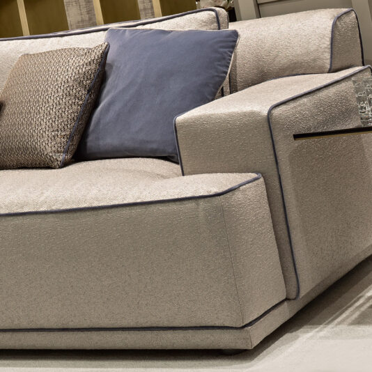 Modern Italian Designer Modular Sofa With Integrated Table Modern Italian Designer Modular Sofa With Integrated Table