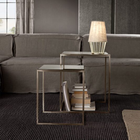 Modern Italian Designer Nest Of Mirrored Side Tables Modern Italian Designer Nest Of Mirrored Side Tables