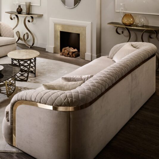 Modern Italian Designer Quilted Nubuck Leather Sofa Modern Italian Designer Quilted Nubuck Leather Sofa