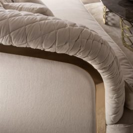 Modern Italian Designer Quilted Nubuck Leather Sofa