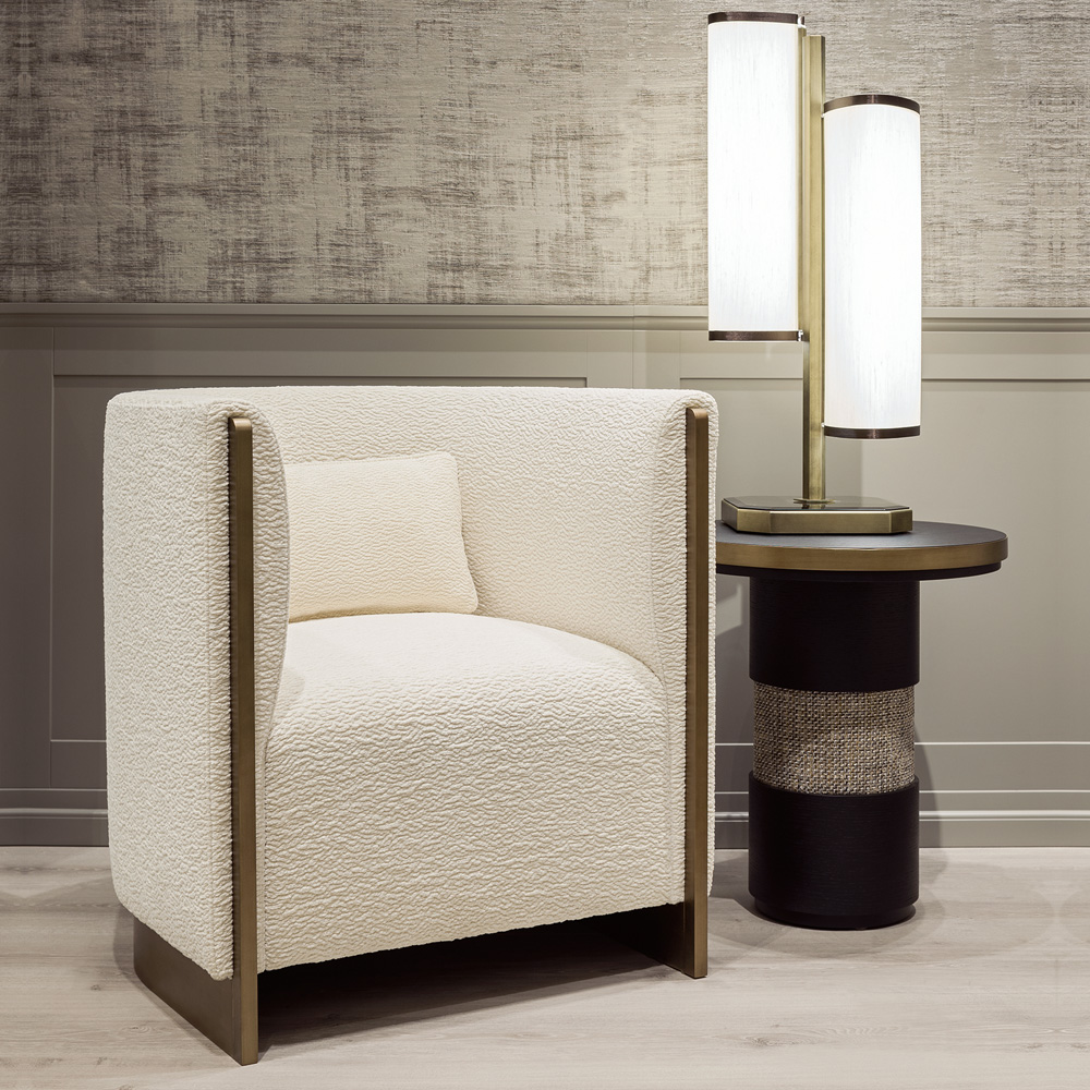 Modern Italian Designer Upholstered Tub Chair