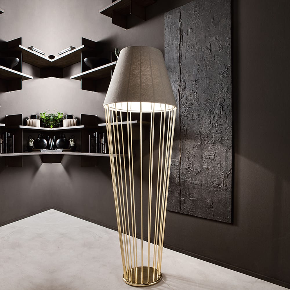 Italian Designer Gold Plated Table Lamp
