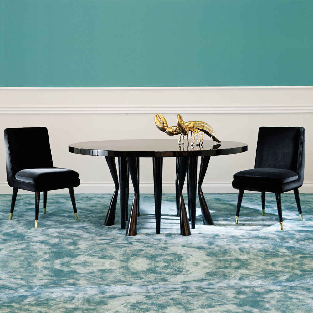 Exclusive High End Modern Round Dining Table Set