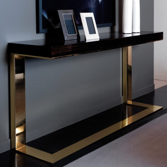 Modern Italian Macassar Veneer Console Modern Italian Macassar Veneer Console