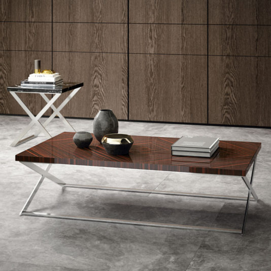 Modern Italian Marble Cross Design Coffee Table