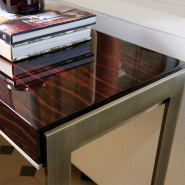 Modern Italian Rectangular Ebony Console Table
