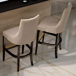 Modern Italian Upholstered Bar Chair