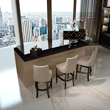 Modern Italian Upholstered Bar Chair Modern Italian Upholstered Bar Chair