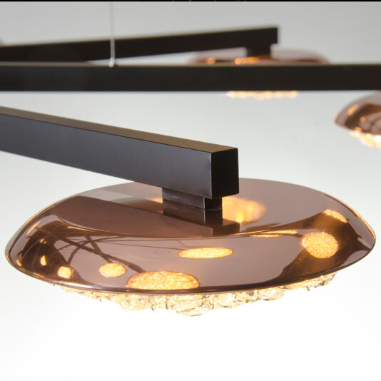 Contemporary Copper Crystal Chandelier Contemporary Copper Swarovski Crystal Chandelier