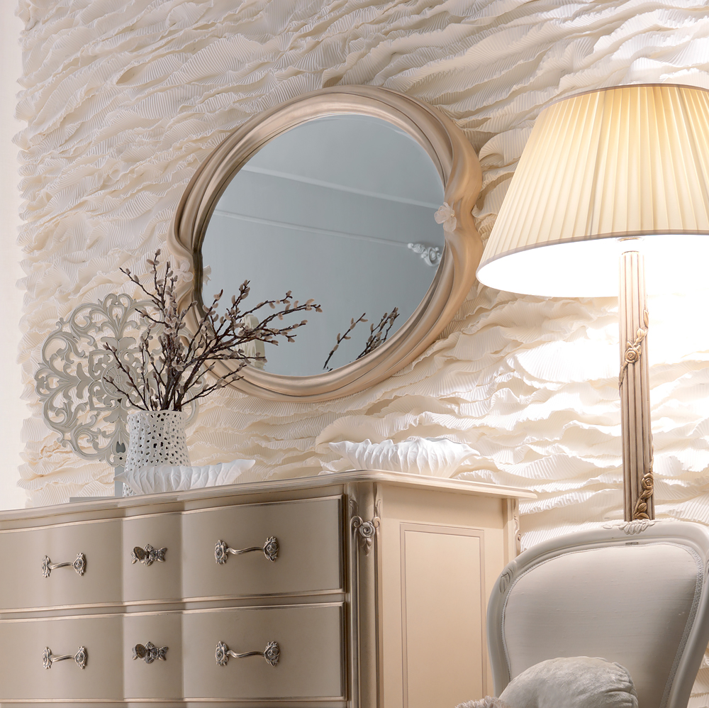 Opulent Italian Swirl Gold Oval Mirror