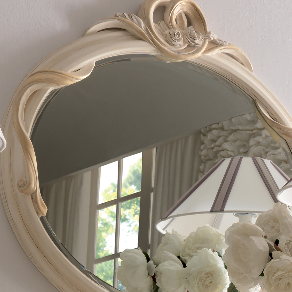 Opulent Italian Swirl Oval Wall Mirror