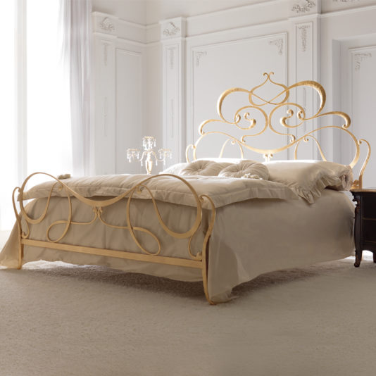 Ornate Designer Gold Leaf Bed
