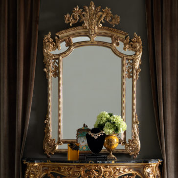 Ornate Gold Rococo Console Table Large Gold Rococo Wall Mirror