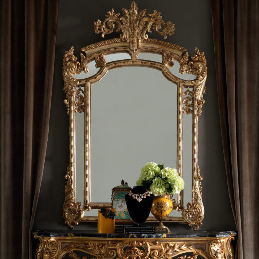 Ornate Gold Rococo Console Table Large Gold Rococo Wall Mirror