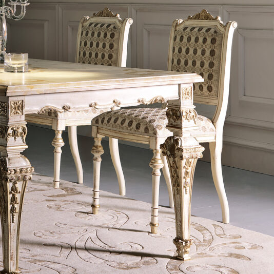 Italian Designer Louis XIV Dining Table Set Ornate Italian Louis XIV Dining Chair