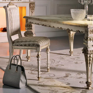 Ornate Italian Louis XIV Dining Chair Ornate Italian Louis XIV Dining Table