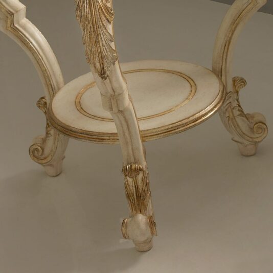 Ornate Italian Round Classic Glass Side Table Ornate Italian Round Classic Glass Side Table