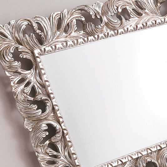 Ornate Silver Leaf Rococo Wall Mirror Ornate Silver Leaf Rococo Wall Mirror