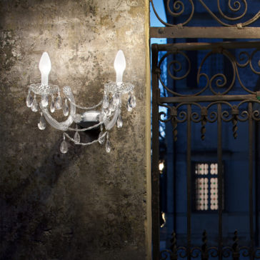 Outdoor Crystal Chandelier Wall Light
