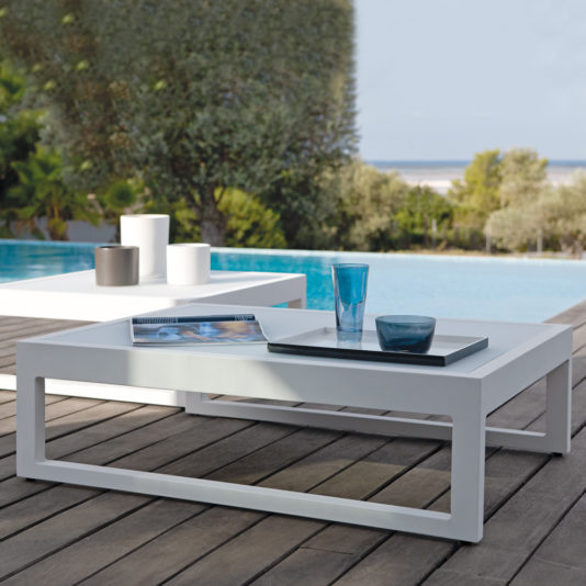Outdoor Modern Designer Square Coffee Table Or Foot Stool