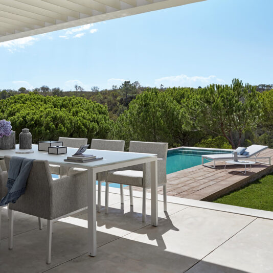 Outdoor Modern Designer White Sun Lounger