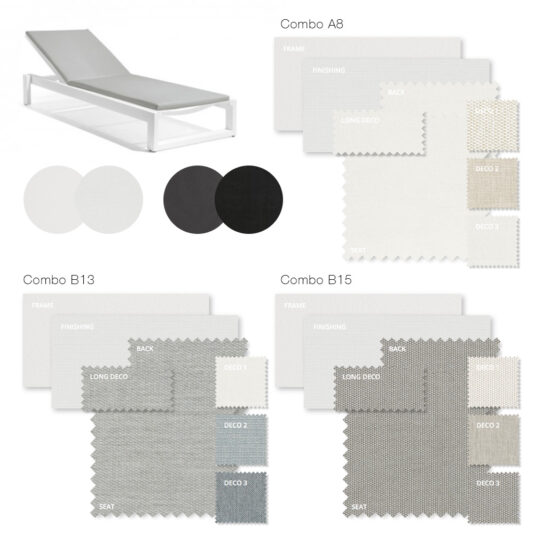 Outdoor Modern Designer White Sun Lounger