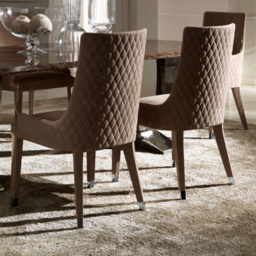 Oval High End Marble Italian Dining Table Set
