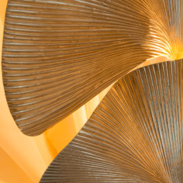 Designer Brass High End Palm Leaf Floor Lamp