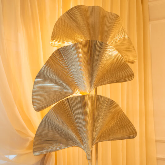 Unique Luxury Gold Palm Leaf Floor Lamp