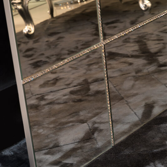 Large Venetian Style Swarovski Crystal Panelled Mirror