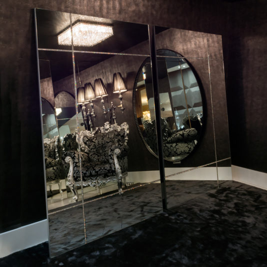 Large Venetian Crystal Panelled Mirror