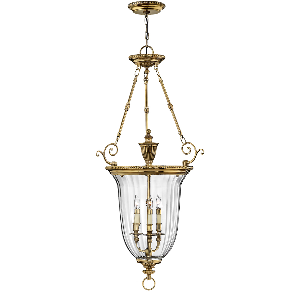 Large Classic Traditional Solid Brass Pendant Light