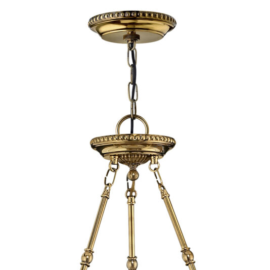 Large New England Solid Brass Pendant Light