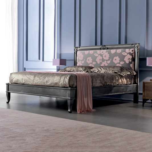 Pewter Upholstered Bed
