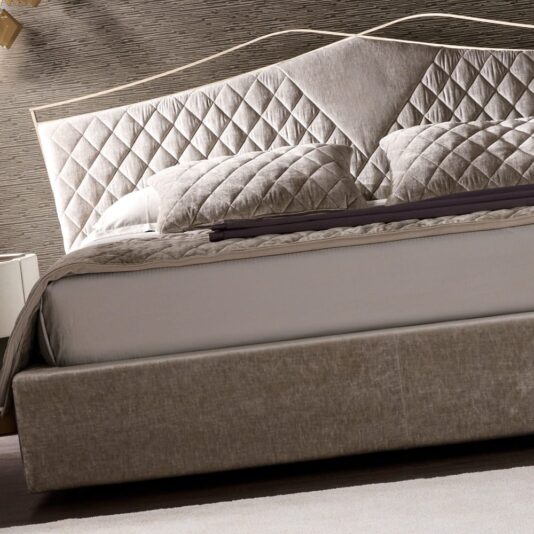 Quilted Nubuck Italian Designer Bed Quilted Nubuck Italian Designer Bed