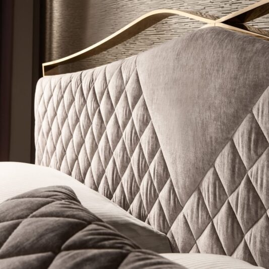 Quilted Nubuck Italian Designer Bed Quilted Nubuck Italian Designer Bed