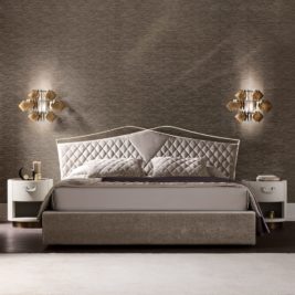 Quilted Nubuck Italian Designer Bed