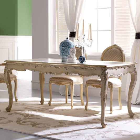 Rectangular Classic Louis XV Reproduction Italian Dining Table