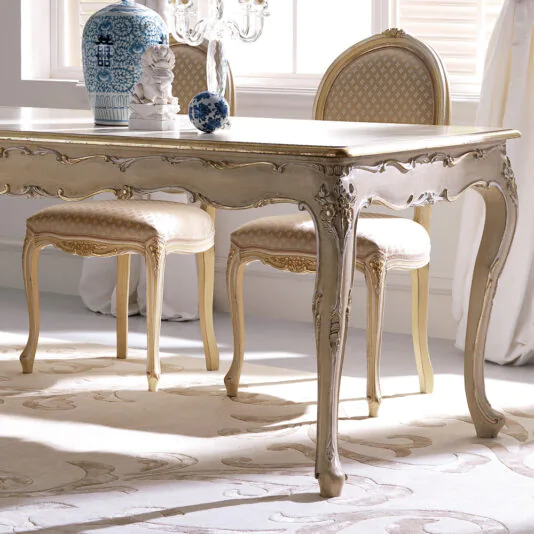 Rectangular Classic Louis XV Reproduction Italian Dining Table Rectangular Classic Louis XV Reproduction Italian Dining Table